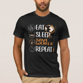 Leraar redt Wereld. School, les, onderwijs T-shirt