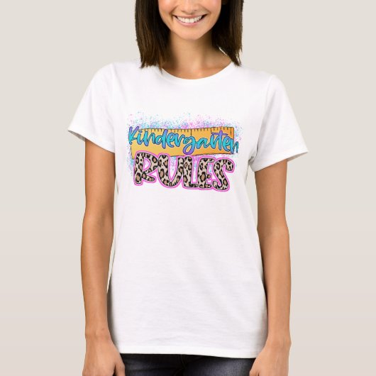 Leraar Regels voor kleuterschool T-shirt (Voorkant)
