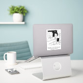 Leraar repetitie nationaliteit Play Cartoon Sticker (Laptop op bureau)