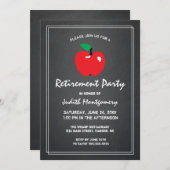 Leraar Retirement Apple Chalkboard Modern Script Kaart (Voorkant / Achterkant)