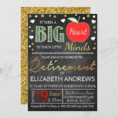 Leraar Retirement Chalkboard neemt een groot hart  Kaart (Voorkant / Achterkant)