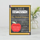 Leraar Retirement Chalkboard School is uit voor ev Kaart (Staand voorkant)