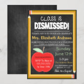 Leraar Retirement Chalkboard School is uit voor ev Kaart (Voorkant / Achterkant)