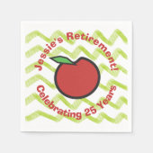 Leraar Retirement Red Apple personaliseren Servet (Voorkant)
