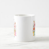 Leraar | Retro bloem leraar afstudeercadeau Koffiemok (Center)