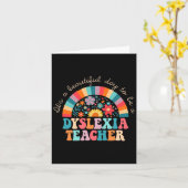 Leraar Retro Dyslexie Snelheidstherapeut Rainbow Kaart (Gele Bloem)