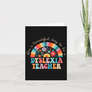 Leraar Retro Dyslexie Snelheidstherapeut Rainbow Kaart