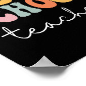 Leraar Retro Groovy, eerste dag Poster (Hoek)