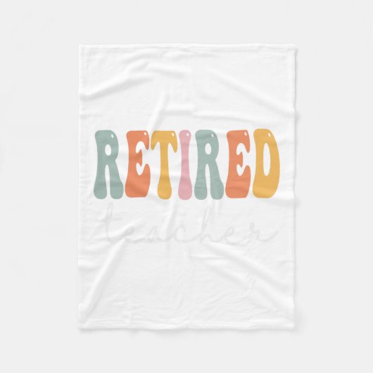 Leraar Retro Groovy Vrouwen Gelukkig Eerste Dag va Fleece Deken (Voorkant)