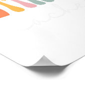 Leraar Retro Groovy Vrouwen Gelukkig Eerste Dag va Poster (Hoek)