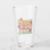 Leraar retro stijl tekst ontwerp glas (Voorkant)