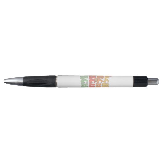 Leraar retro stijl tekst ontwerp pen (Voorkant)