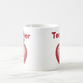Leraar Rode Appel Ringen Cadeau Koffiemok (Center)