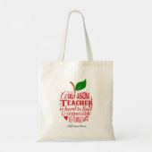 Leraar rode woordkunst Apple bedankt je mode Tote Bag (Achterkant)