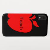 Leraar Rood en Zwart Apple Case-Mate iPhone Case (Achterkant (horizontaal))