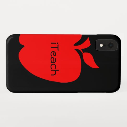 Leraar Rood en Zwart Apple Case-Mate iPhone Case (Achterkant (horizontaal))