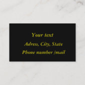 Leraar Saxophone Visitekaartje (Achterkant)