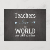 Leraar schattig Happy Valentine's Day schoolbord Feestdagenkaart (Voorkant)