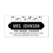 Leraar school - Apple Design Rubberstempel (Afrduk)