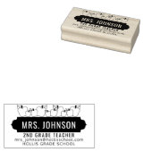 Leraar school - Apple Design Rubberstempel (Gestempeld)