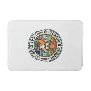 Leraar School Kat Cute Kitty Ontwerp - Leraar Sch Badmat