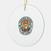Leraar School Kat Schattig Kitten Ontwerp - Leraar Keramisch Ornament (Links)