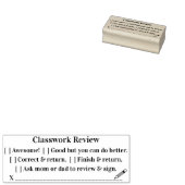 Leraar School Klaswerk / Huiswerk Grading Rubberstempel (Gestempeld)