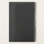 Leraar School Naam Rustieke Faux Chalkboard Zwart Planner (Achterkant)