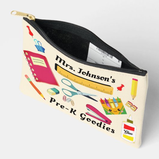 leraar school spullen klein etui (Open)