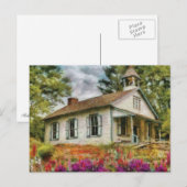 Leraar - Schoolhuis Briefkaart (Voorkant / Achterkant)