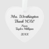 Leraar/schoolpersoneel - Dank u Ornament (achterkant)