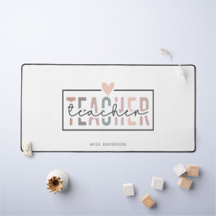 Leraar Script Typografie Modern Gepersonaliseerde  Bureaumat