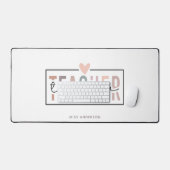 Leraar Script Typografie Modern Gepersonaliseerde  Bureaumat (Keyboard & Muis)