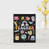 Leraar Shirt Groovy leraar Terug naar school voor  Kaart (Gele Bloem)