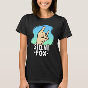 Leraar Silent Fox voor stille studenten in de klas T-shirt