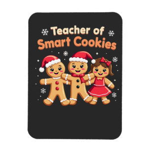 Leraar Slimme Cookies Onderwijzen Kerstmis Ginger Magneet