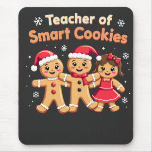 Leraar Slimme Cookies Onderwijzen Kerstmis Ginger Muismat