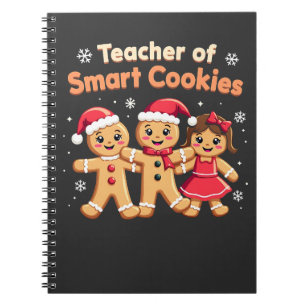 Leraar Slimme Cookies Onderwijzen Kerstmis Ginger Notitieboek
