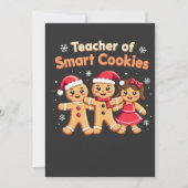 Leraar Slimme Cookies Onderwijzen Kerstmis Ginger Save The Date (Voorkant)