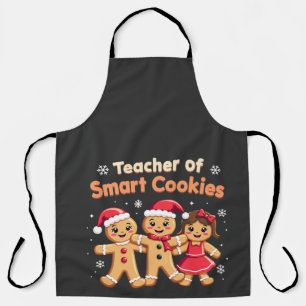 Leraar Slimme Cookies Onderwijzen Kerstmis Ginger Schort