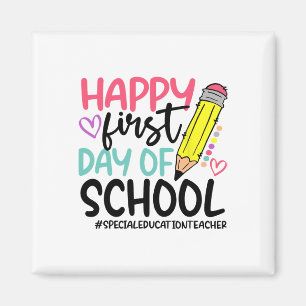 Leraar Speciaal Onderwijs Gelukkige Eerste Dag Van Magneet