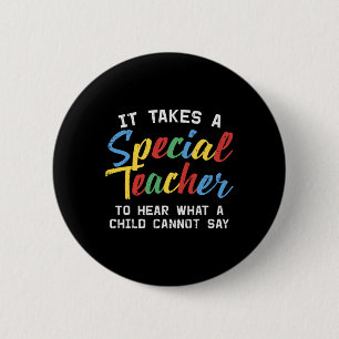 Leraar speciaal onderwijs Schattig Autisme bewustz Ronde Button 5,7 Cm