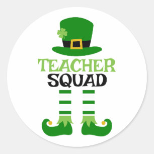 Leraar Squad St. Patrick's Day Ronde Sticker