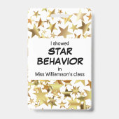 Leraar STAR GEDRAG Pupil Award Badge (Achterkant)