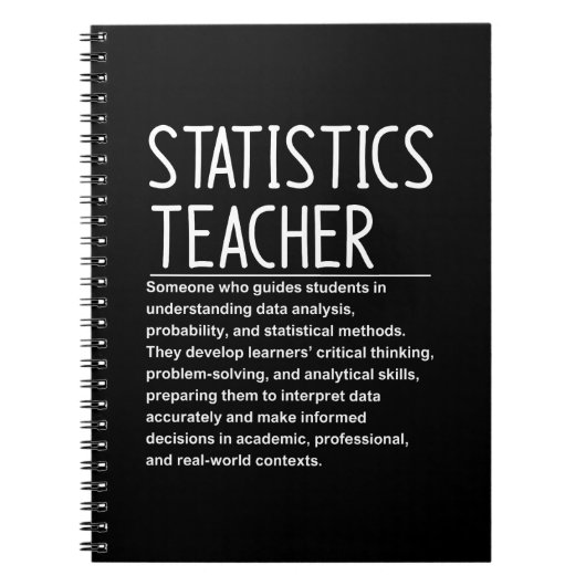Leraar statistiek notitieboek (Voorkant)