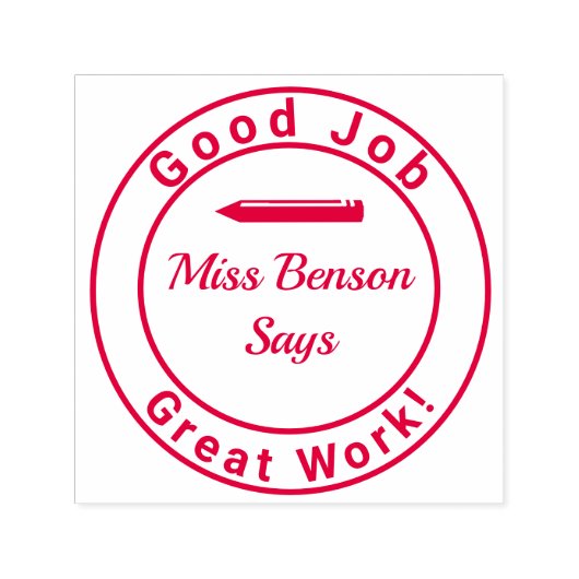 Leraar Stempel geweldig werk (Design)