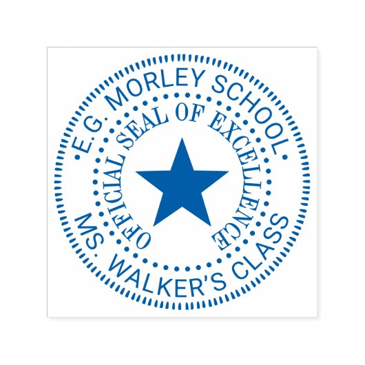 Leraar Ster Officiële Zegel van Uitmuntendheid Zelfinktende Stempel (Design)