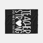 Leraar sterk - terug en beter dan ooit - terug fleece deken (Voorkant (Horizontaal))