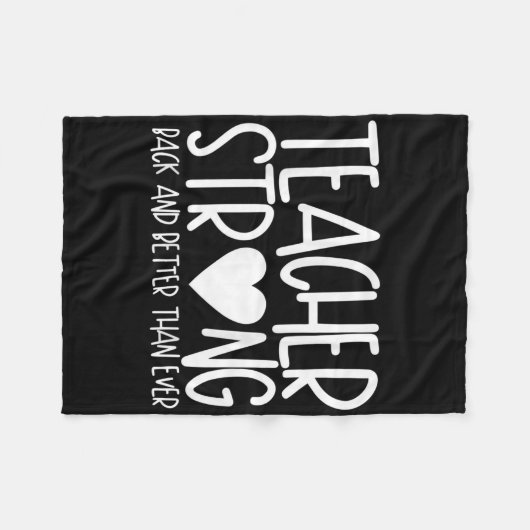 Leraar sterk - terug en beter dan ooit - terug fleece deken (Voorkant (Horizontaal))