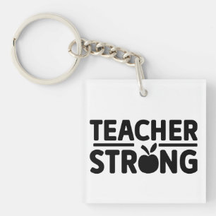 Leraar Sterke Wordart Sleutelhanger